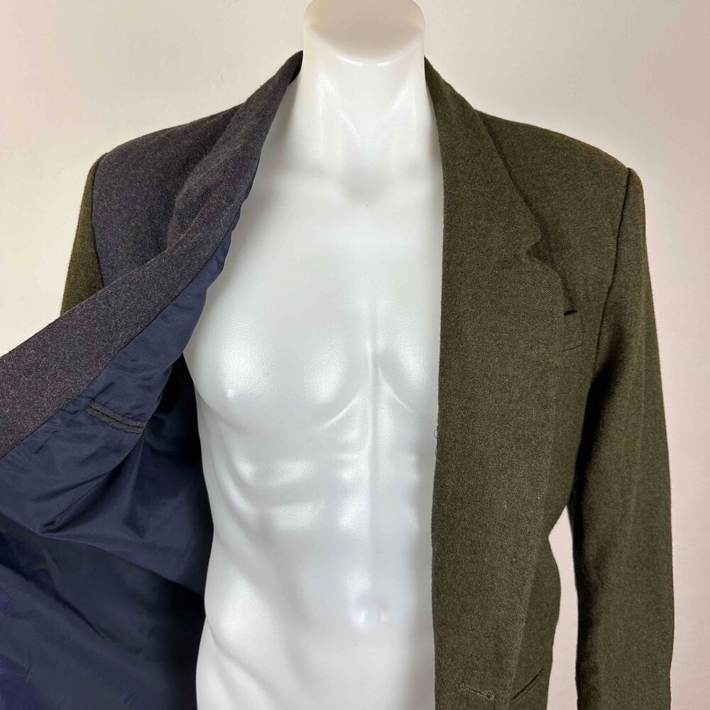 T. Macchione Wool Sport Jacket in Blue/Green Colorbock - Picture 2 of 10